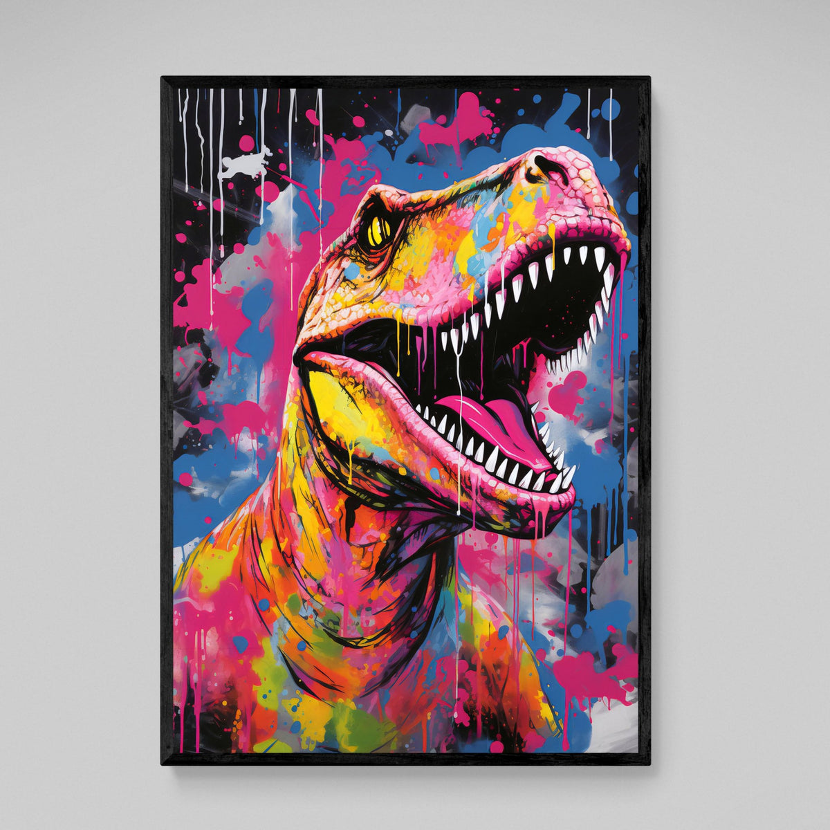 Dinosaur Graffiti Canvas - The Trendy Art