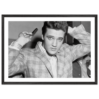 Elvis Presley Black and White Wall Art - The Trendy Art