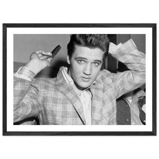 Elvis Presley Black and White Wall Art - The Trendy Art