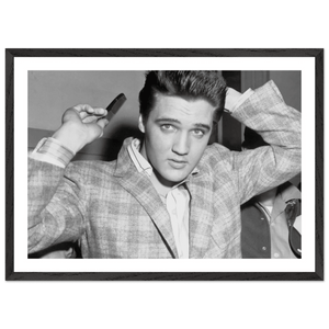 Elvis Presley Black and White Wall Art - The Trendy Art