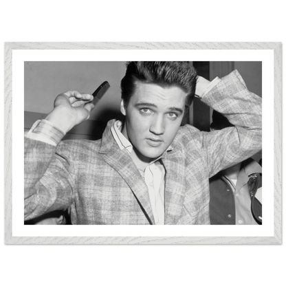 Elvis Presley Black and White Wall Art - The Trendy Art