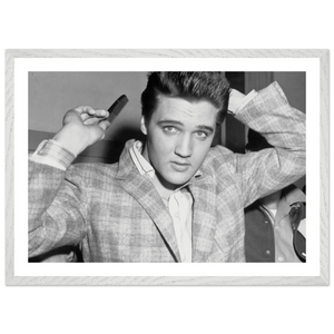 Elvis Presley Black and White Wall Art - The Trendy Art