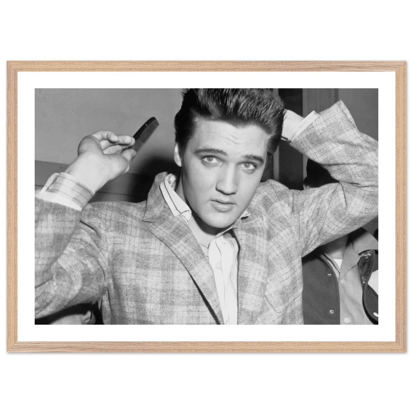Elvis Presley Black and White Wall Art - The Trendy Art