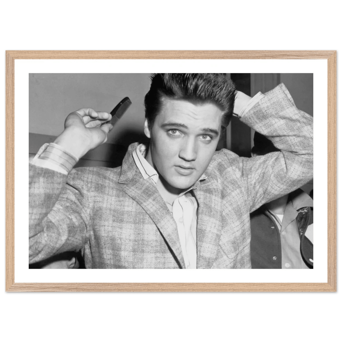 Elvis Presley Black and White Wall Art - The Trendy Art