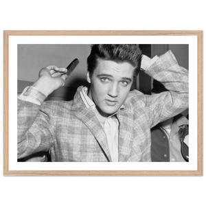 Elvis Presley Black and White Wall Art - The Trendy Art