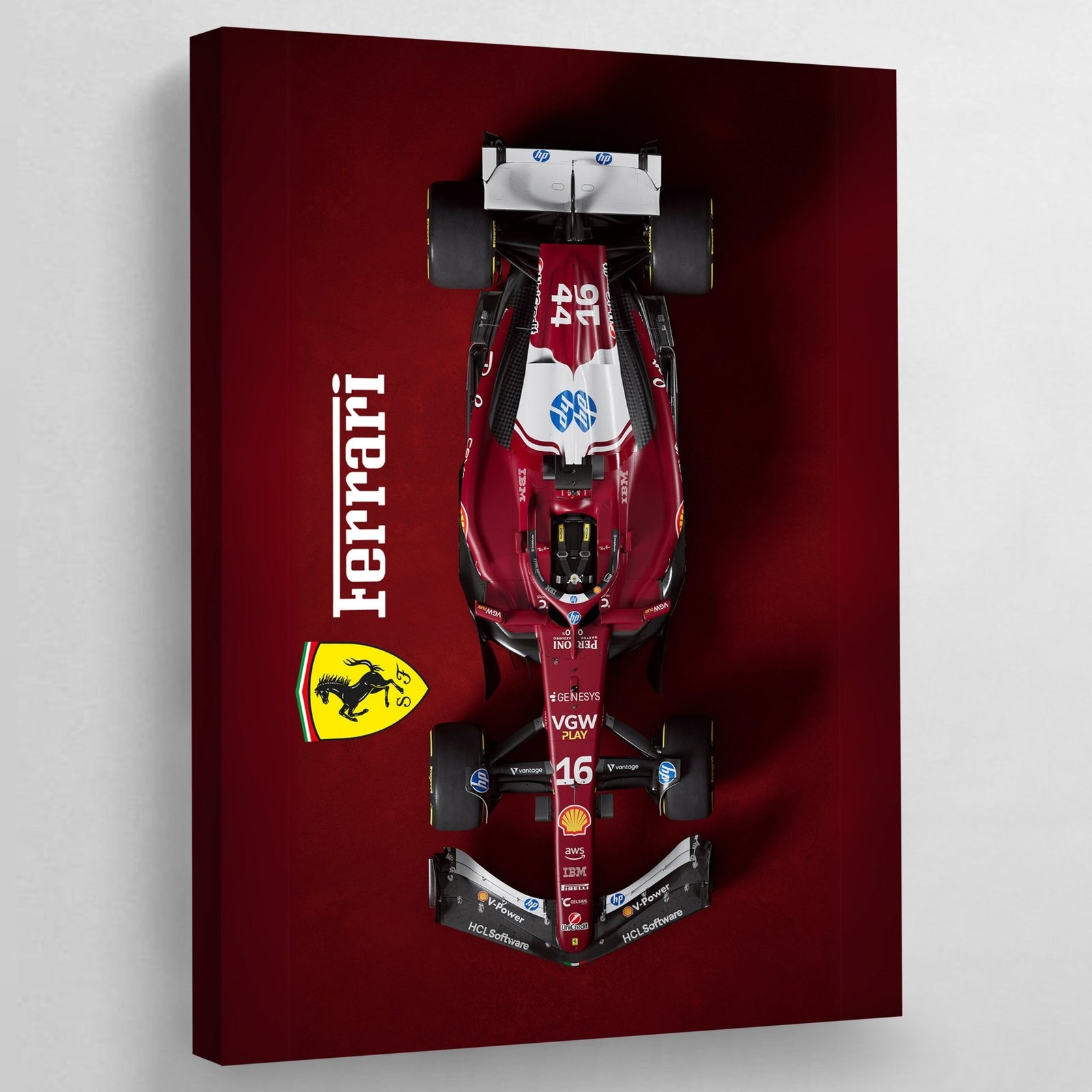 F1 Ferrari Canvas Art - The Trendy Art