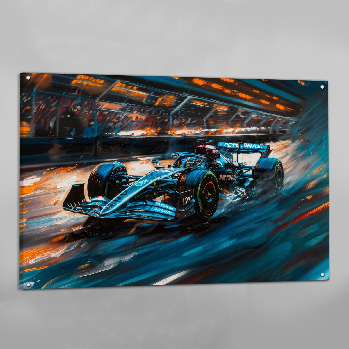 F1 Mercedes Canvas Wall Art - The Trendy Art