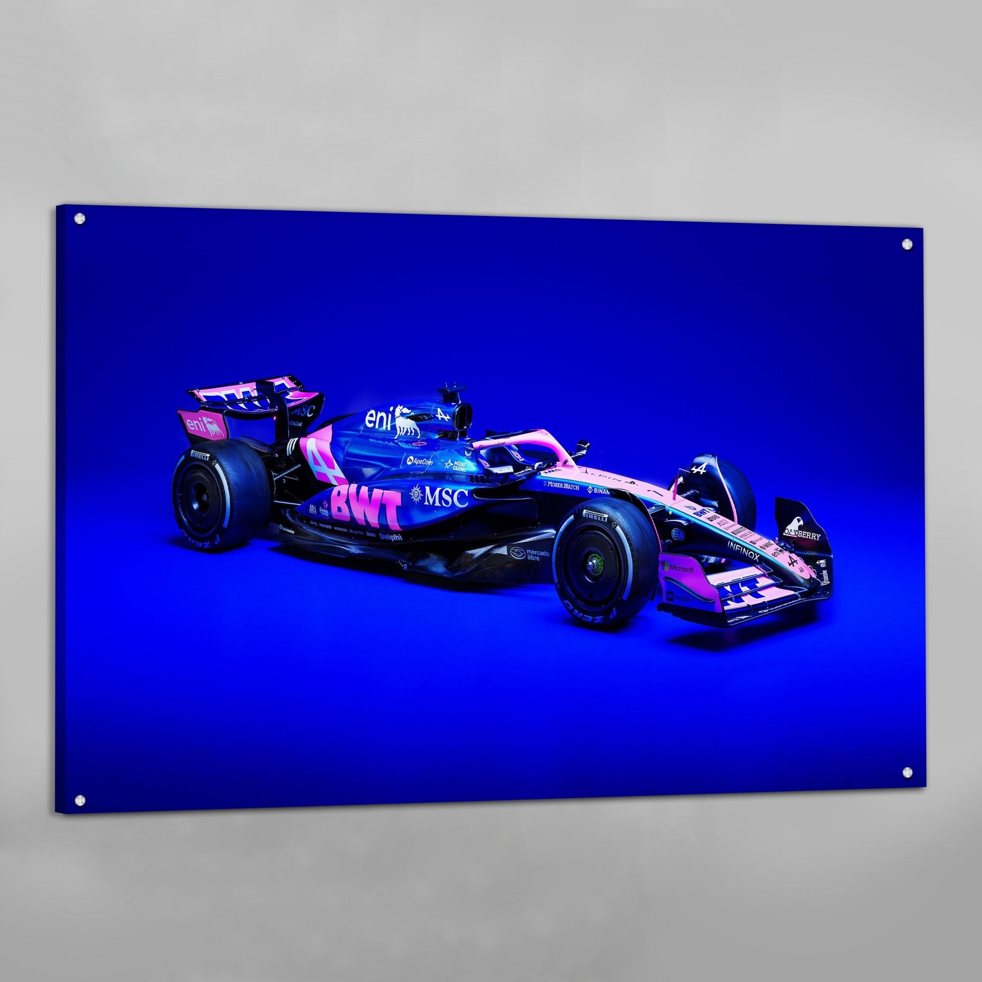 F1 Pink Car Wall Art - The Trendy Art