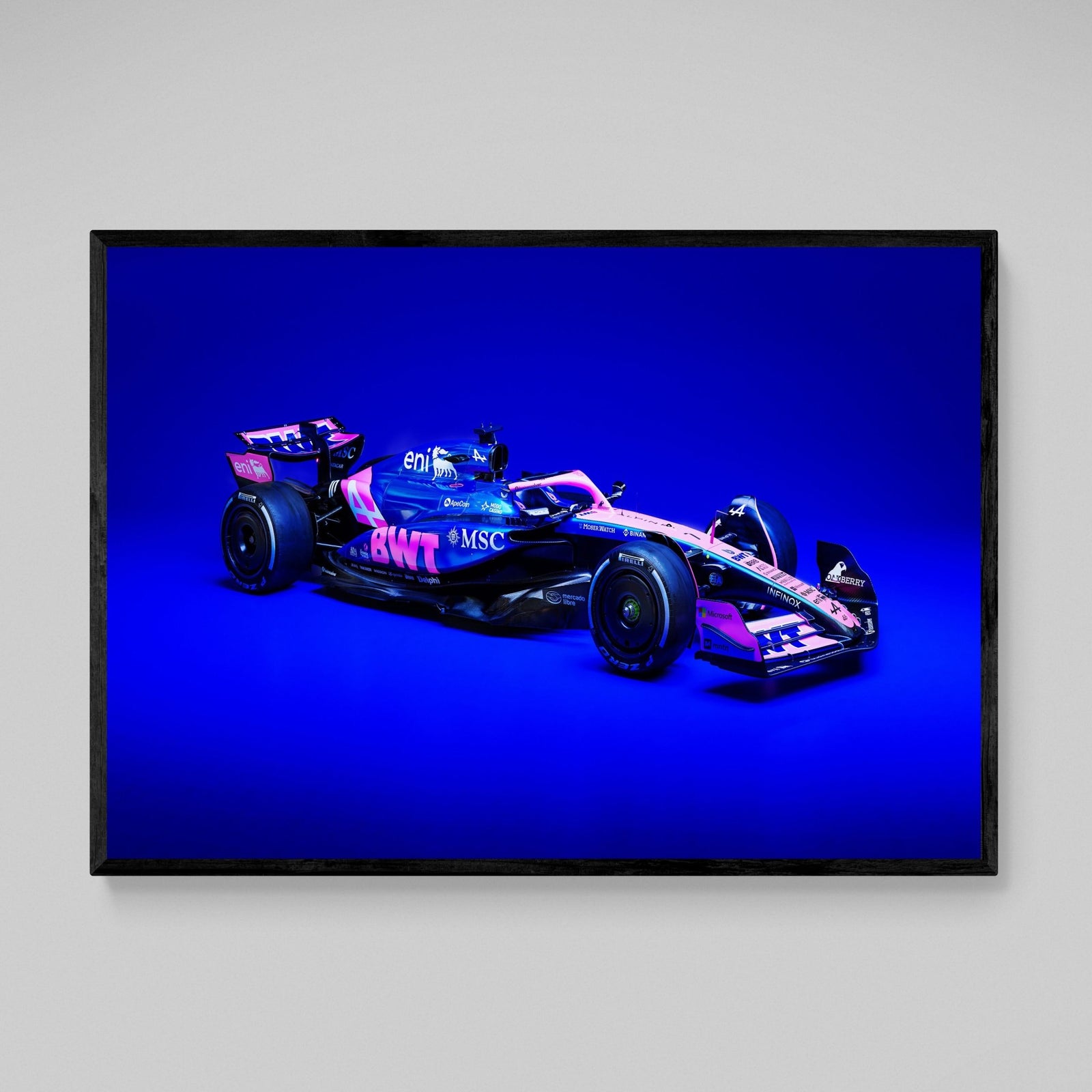 F1 Pink Car Wall Art - The Trendy Art