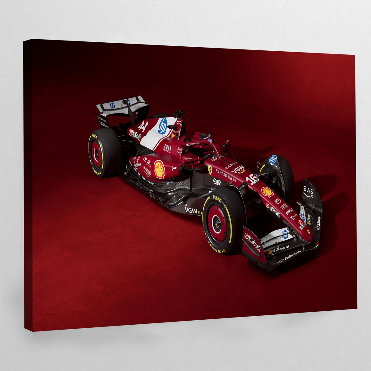 F1 Red Car Wall Art - The Trendy Art