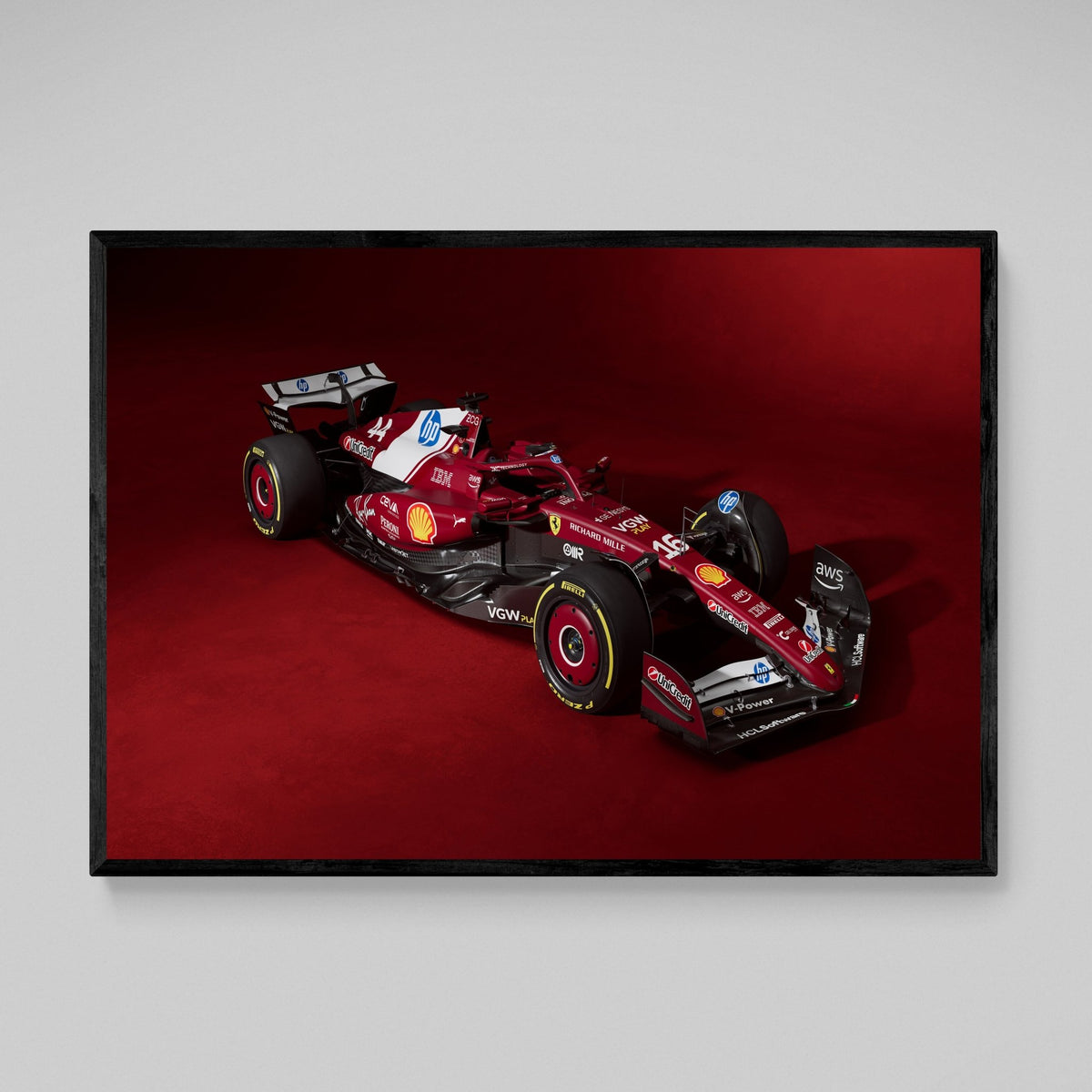 F1 Red Car Wall Art - The Trendy Art