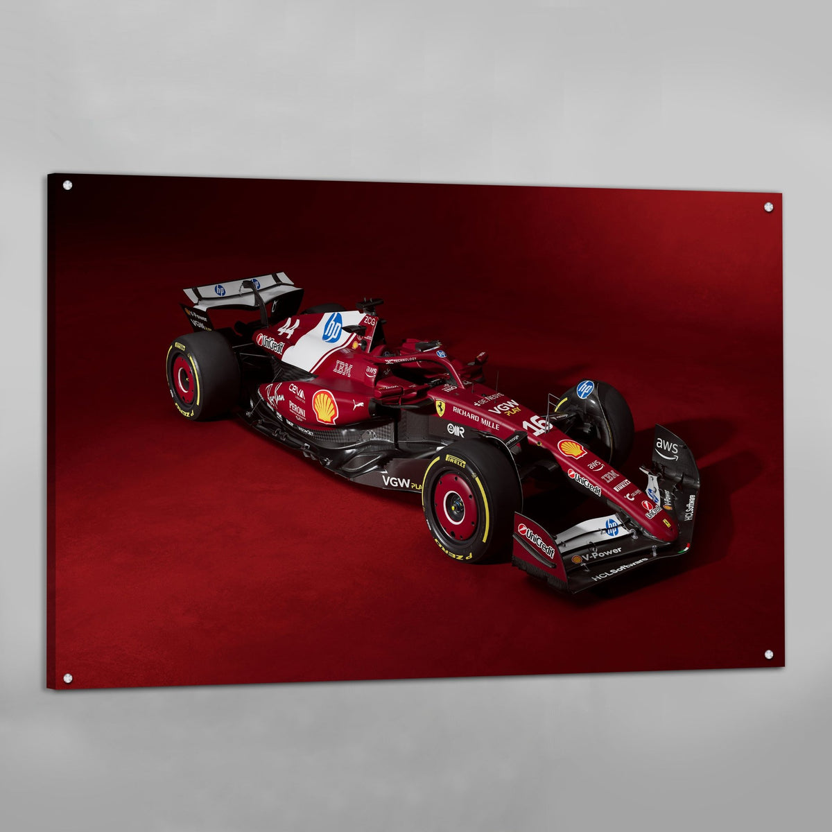F1 Red Car Wall Art - The Trendy Art