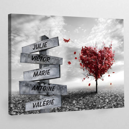 Family Name Canvas Wall Art - The Trendy Art