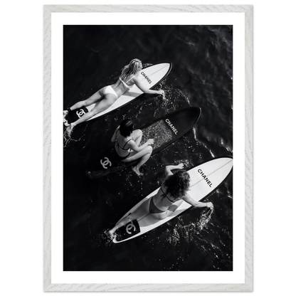Luxury Ocean Escape Black and White Wall Art