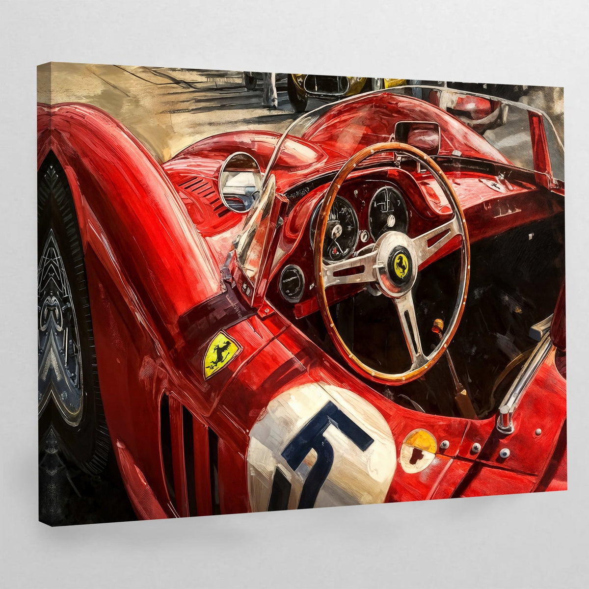 Ferrari Vintage Car Wall Art - The Trendy Art