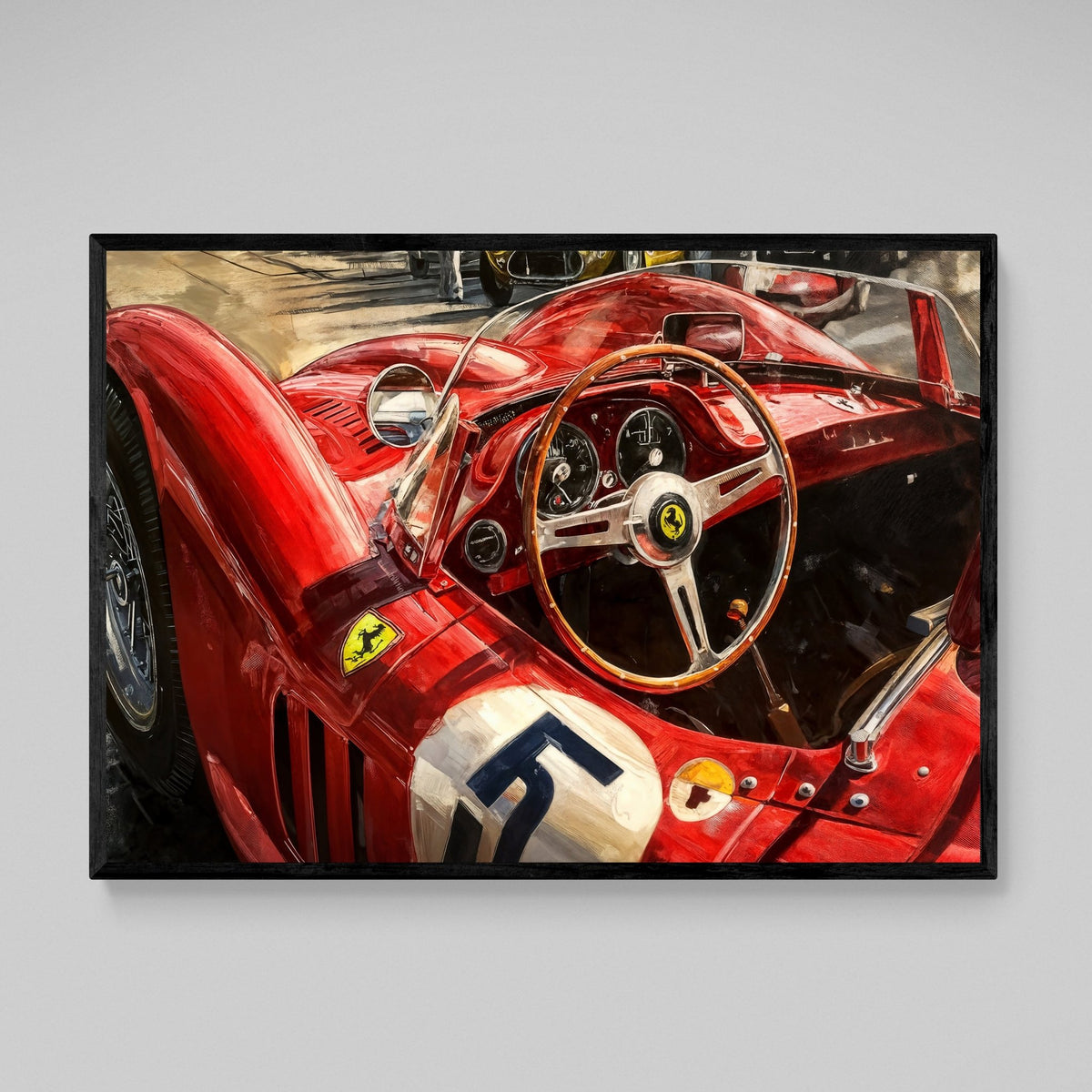 Ferrari Vintage Car Wall Art - The Trendy Art