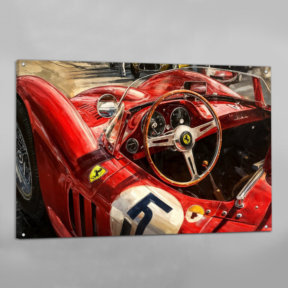 Ferrari Vintage Car Wall Art - The Trendy Art