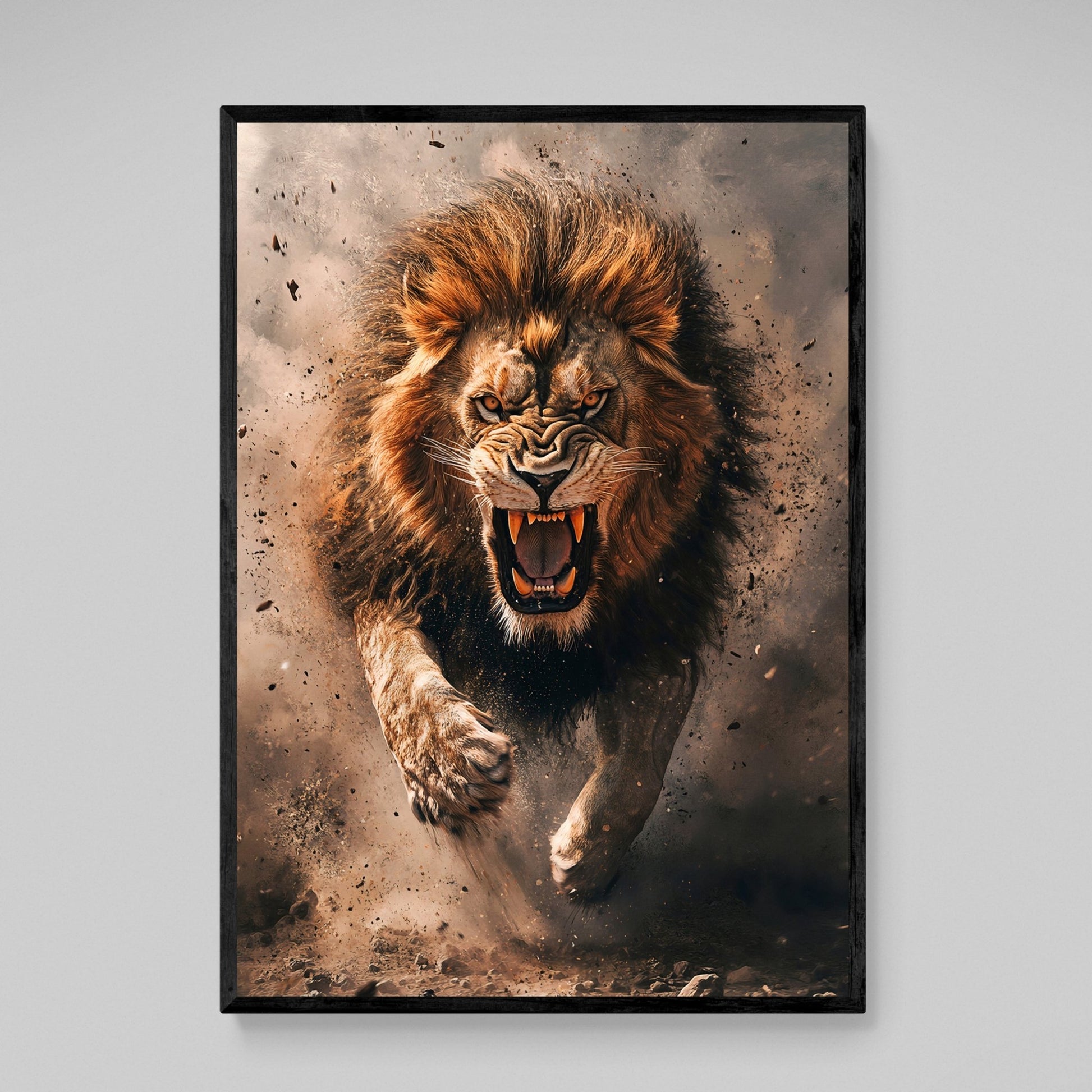 Fierce Lion Wall Art - The Trendy Art