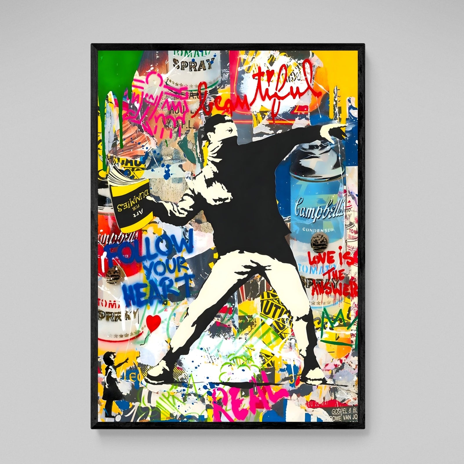 Flower Thrower Banksy Canvas - The Trendy Art