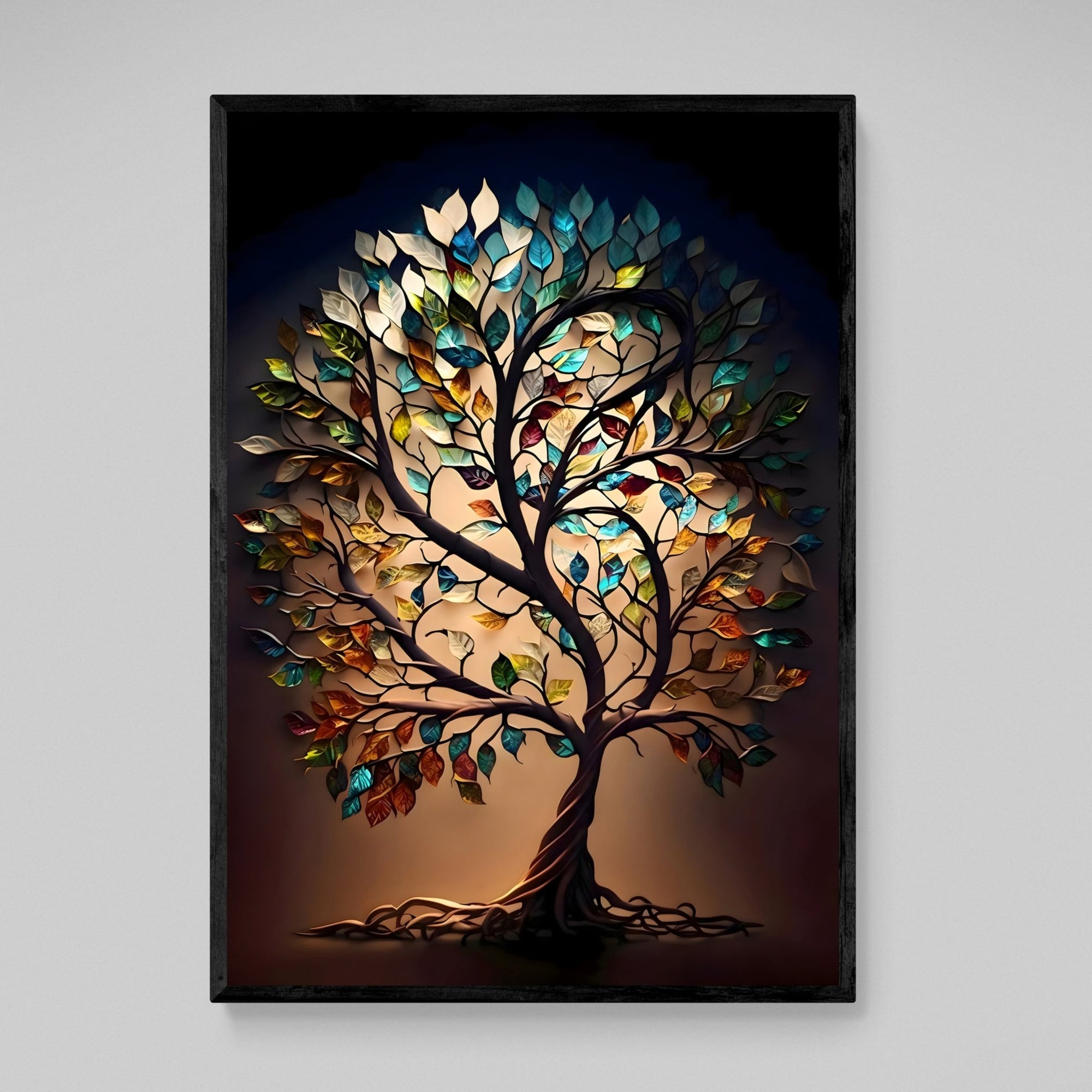 Framed Tree Of Life Canvas Wall Art - The Trendy Art