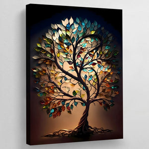 Framed Tree Of Life Canvas Wall Art - The Trendy Art