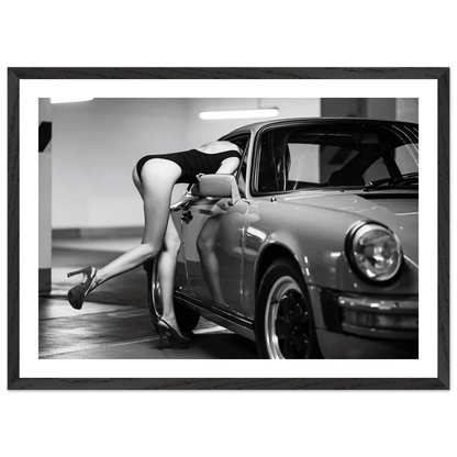 Glamour Porsche Black and White Wall Art - The Trendy Art