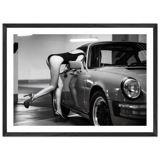 Glamour Porsche Black and White Wall Art - The Trendy Art