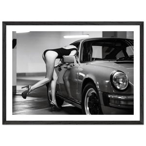 Glamour Porsche Black and White Wall Art - The Trendy Art
