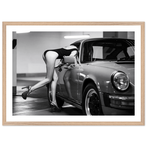 Glamour Porsche Black and White Wall Art - The Trendy Art