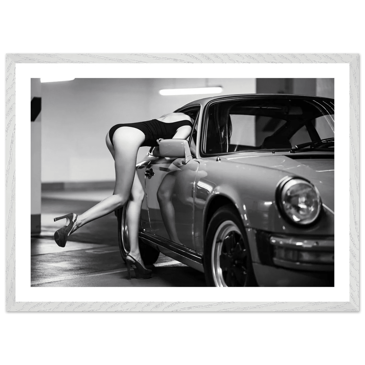 Glamour Porsche Black and White Wall Art - The Trendy Art