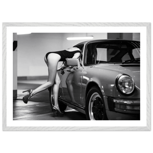 Glamour Porsche Black and White Wall Art - The Trendy Art