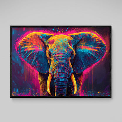 Glowing Pop Art Elephant Wall Art - The Trendy Art