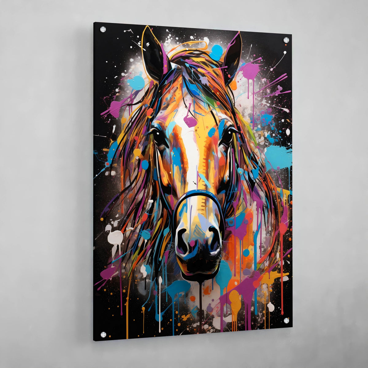 Graffiti Horse Canvas Wall Art - The Trendy Art