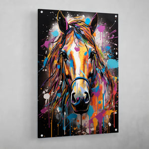 Graffiti Horse Canvas Wall Art - The Trendy Art