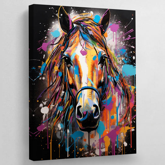 Graffiti Horse Canvas Wall Art - The Trendy Art