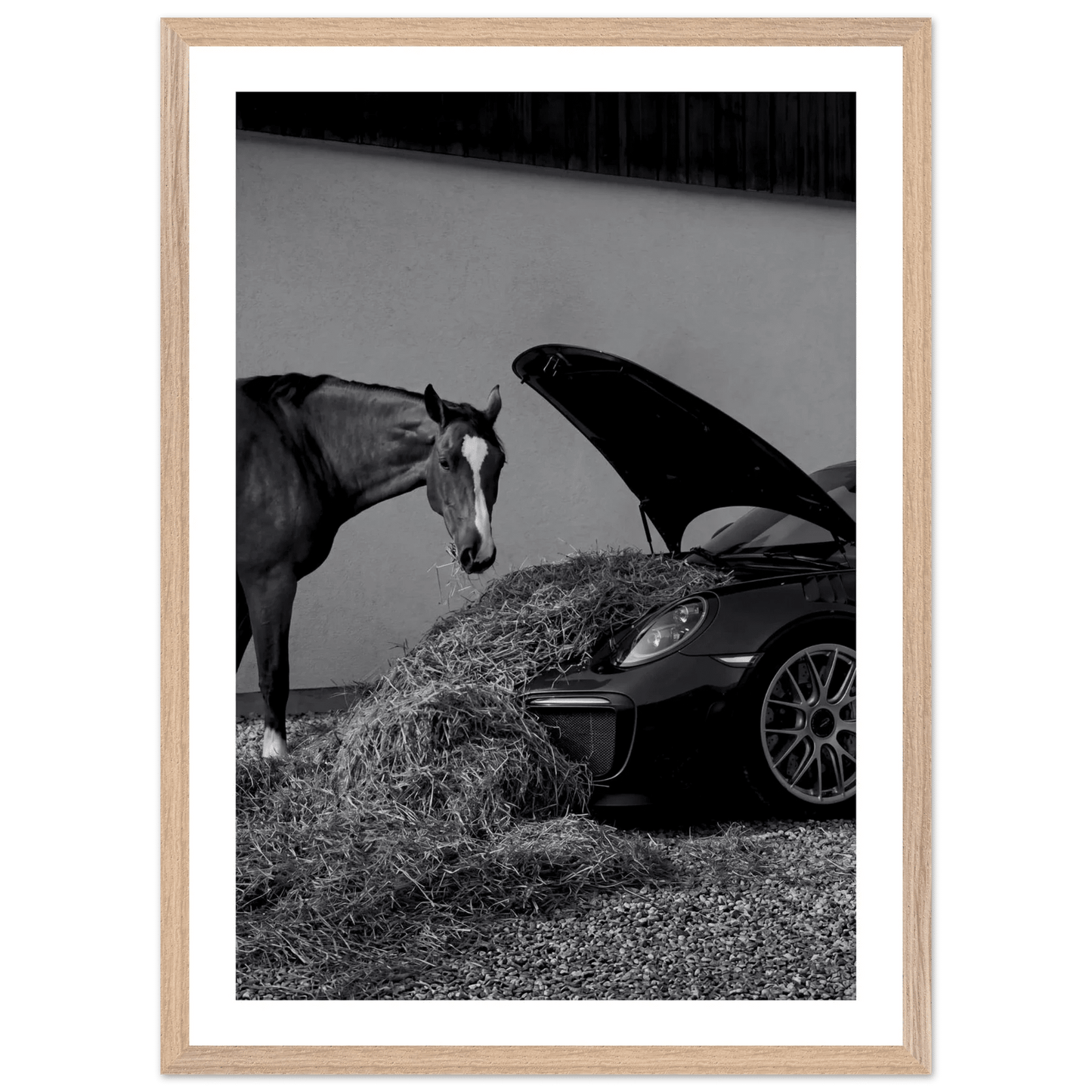 Horsepower Black and White Wall Art - The Trendy Art