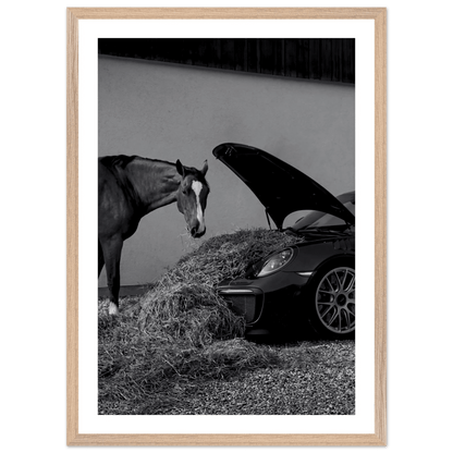 Horsepower Black and White Wall Art - The Trendy Art