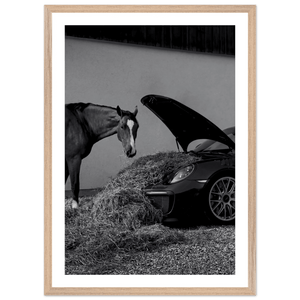 Horsepower Black and White Wall Art - The Trendy Art