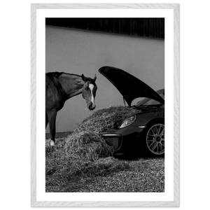 Horsepower Black and White Wall Art - The Trendy Art
