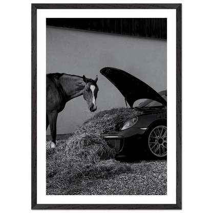 Horsepower Black and White Wall Art - The Trendy Art