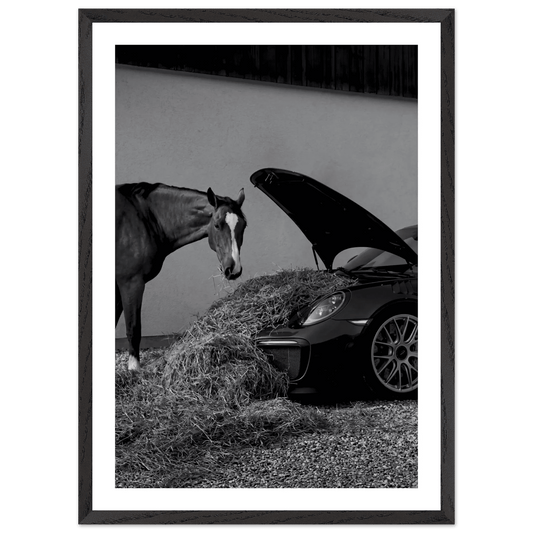Horsepower Black and White Wall Art - The Trendy Art