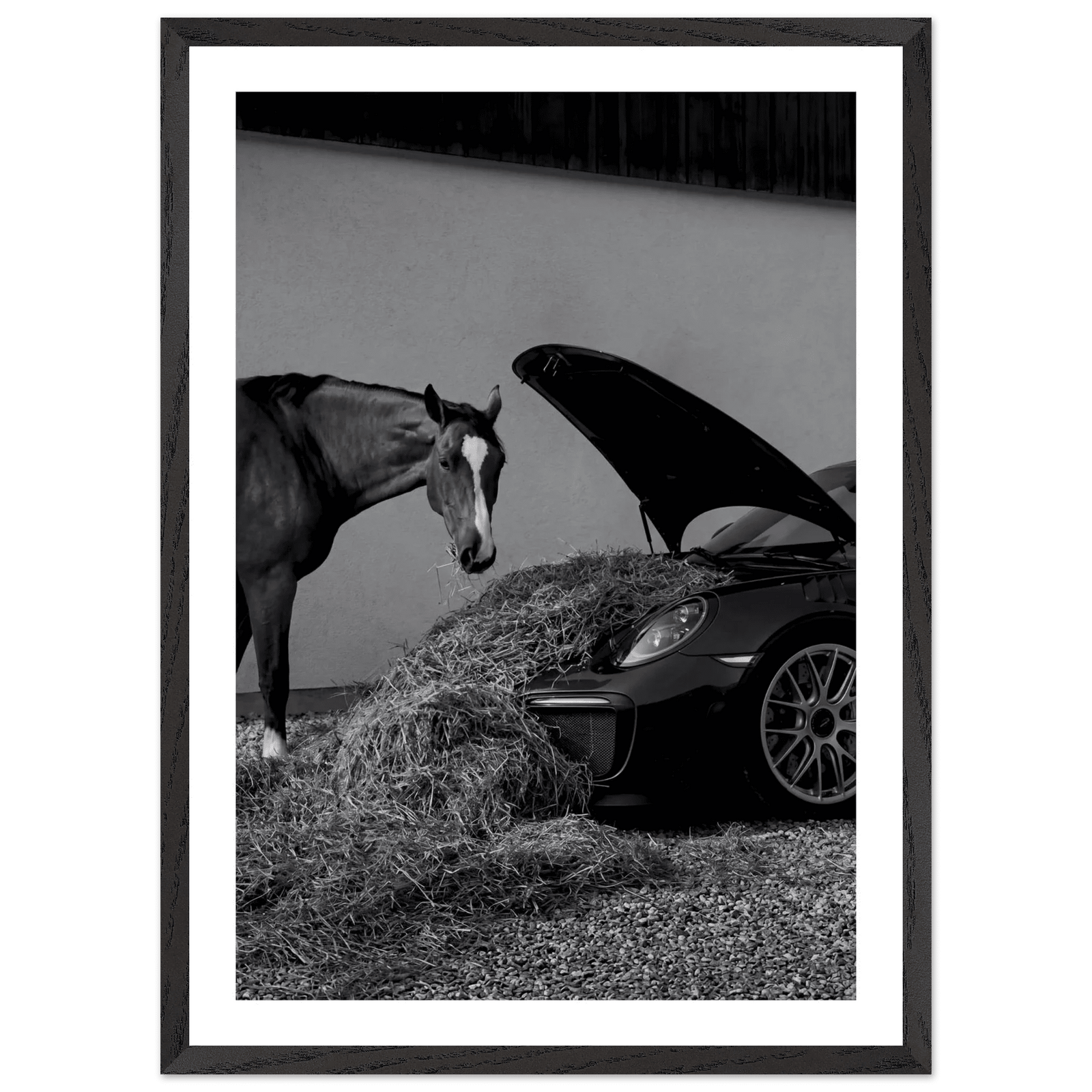 Horsepower Black and White Wall Art - The Trendy Art