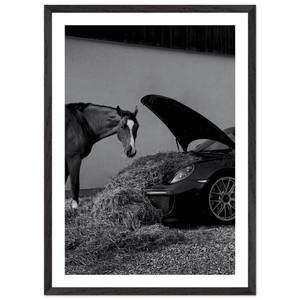 Horsepower Black and White Wall Art - The Trendy Art