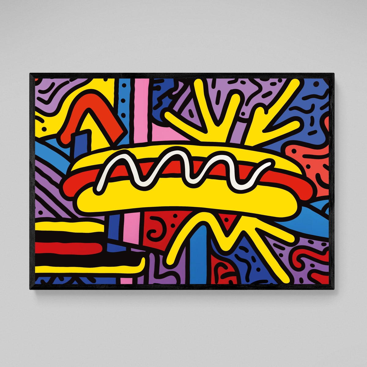 Hot Dog Pop Art Canvas - The Trendy Art