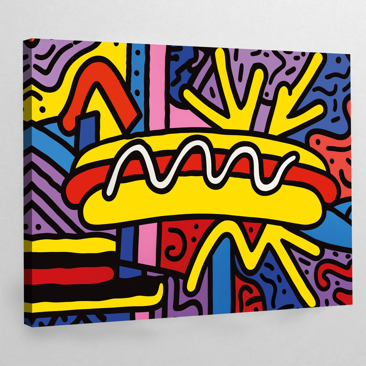 Hot Dog Pop Art Canvas - The Trendy Art