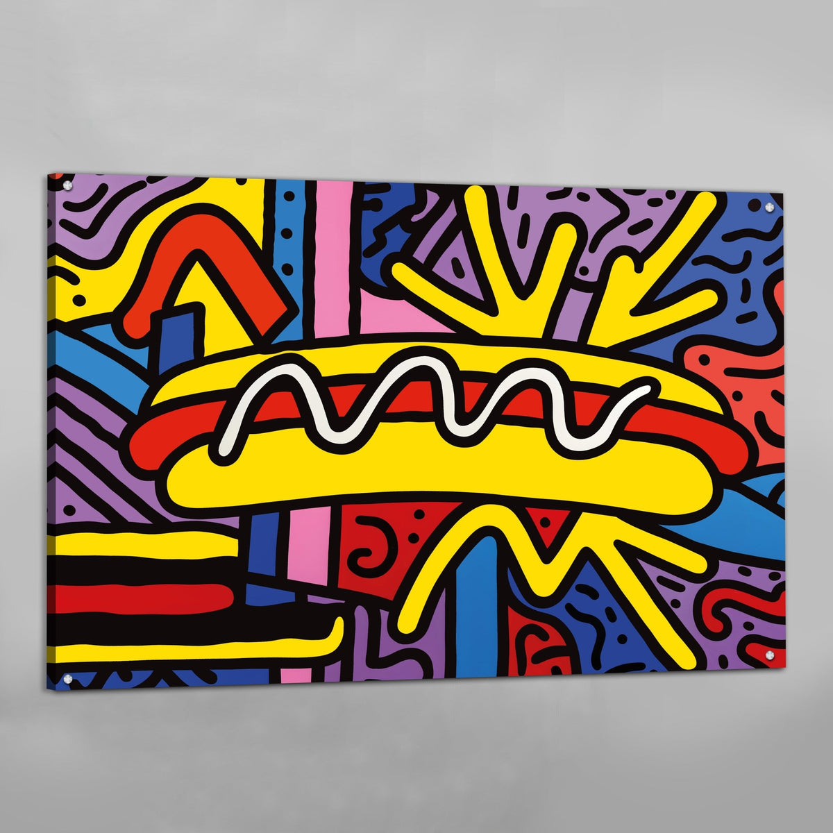 Hot Dog Pop Art Canvas - The Trendy Art