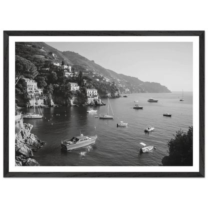 Italian Riviera Black and White Wall Art - The Trendy Art