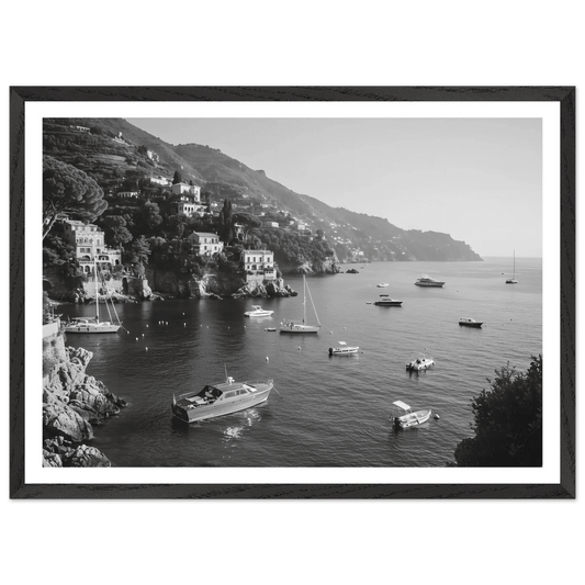 Italian Riviera Black and White Wall Art - The Trendy Art