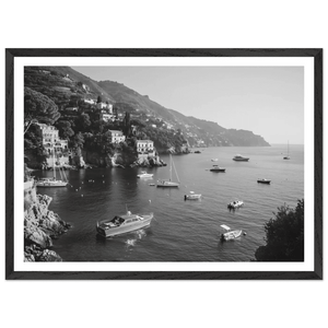 Italian Riviera Black and White Wall Art - The Trendy Art