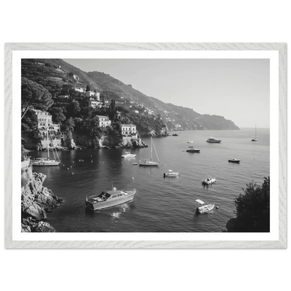 Italian Riviera Black and White Wall Art - The Trendy Art